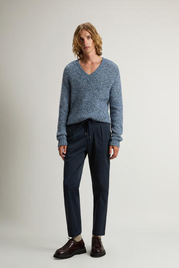 Stretch Cotton Twill Milton Pants Blue | Woolrich