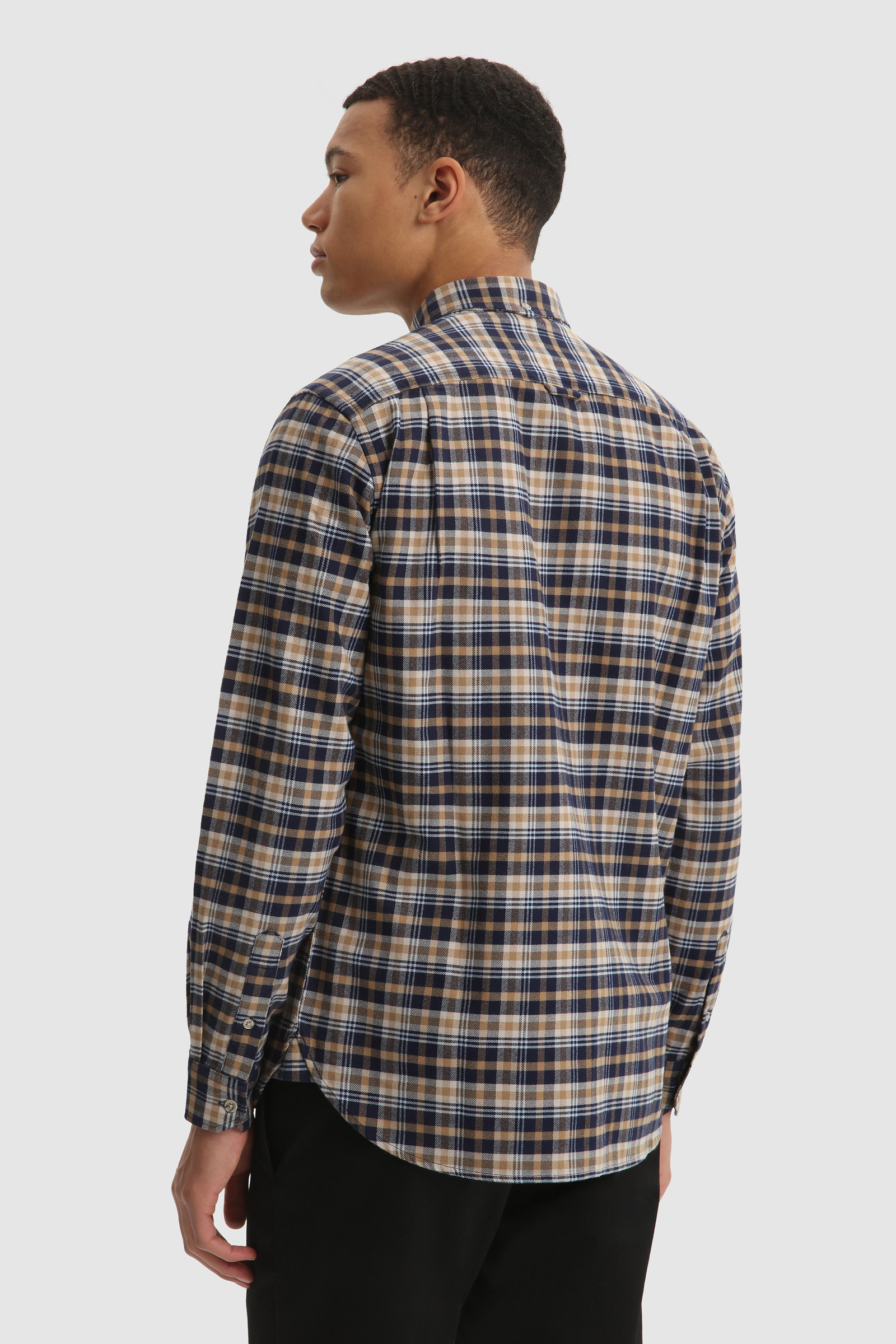 Traditional Cotton Flannel Shirt Brown photo 4 | Woolrich