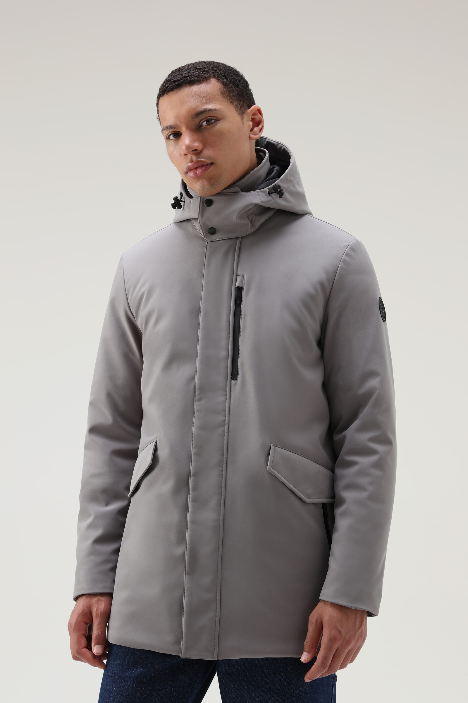 Men's Barrow Mac Softshell Coat Grey | Woolrich USA