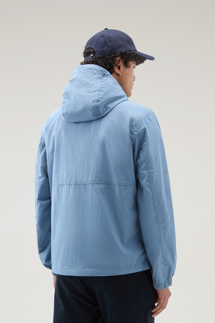 Veste coupe-vent à capuche en nylon crinkle Bleu photo 3 | Woolrich