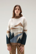 Landscape Crewneck Sweater in Shetland Wool