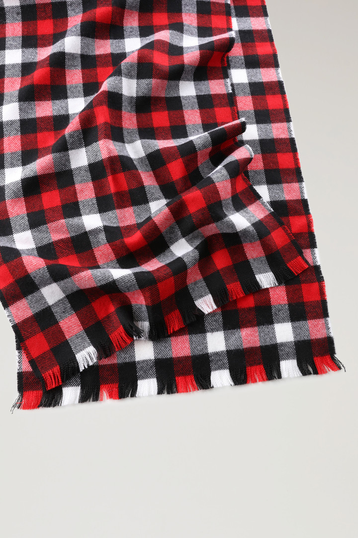 Check Scarf in Pure Wool Red photo 3 | Woolrich