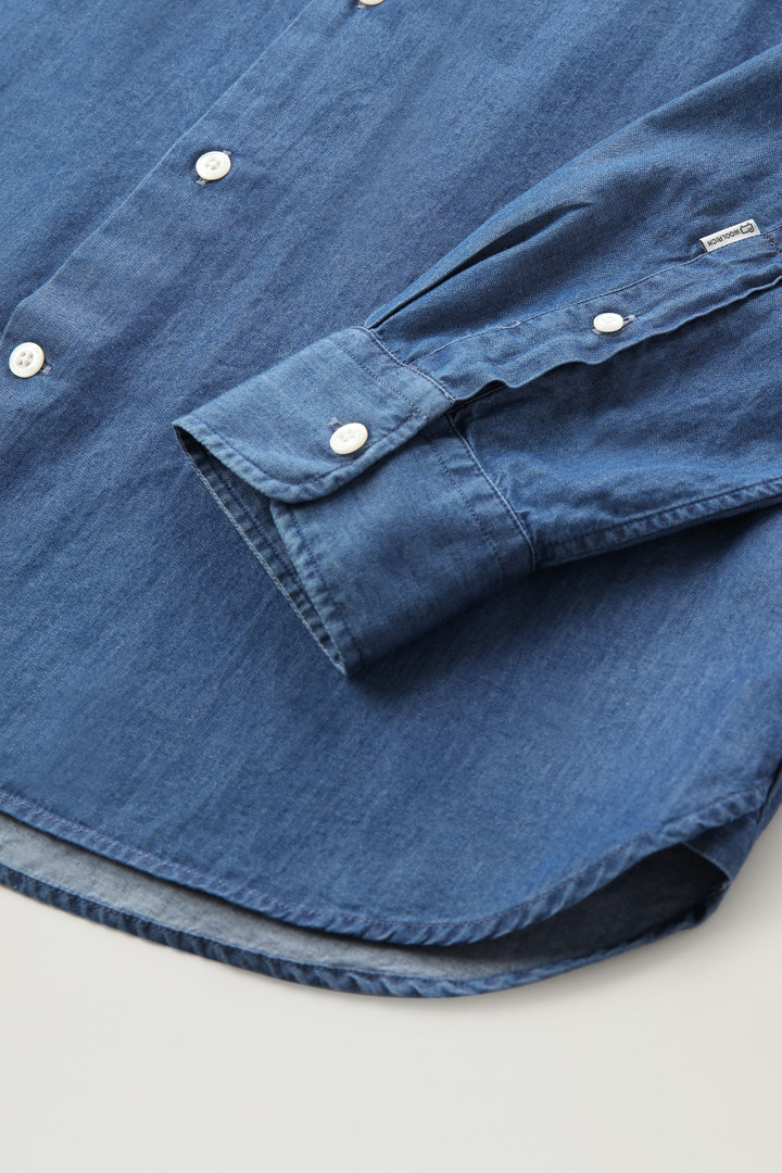 Camicia in chambray di puro cotone Blu photo 7 | Woolrich
