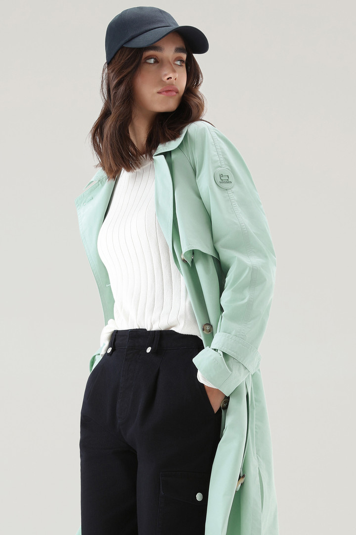 Trenchcoat van Urban Touch-stof met tailleband met riem Groen photo 4 | Woolrich