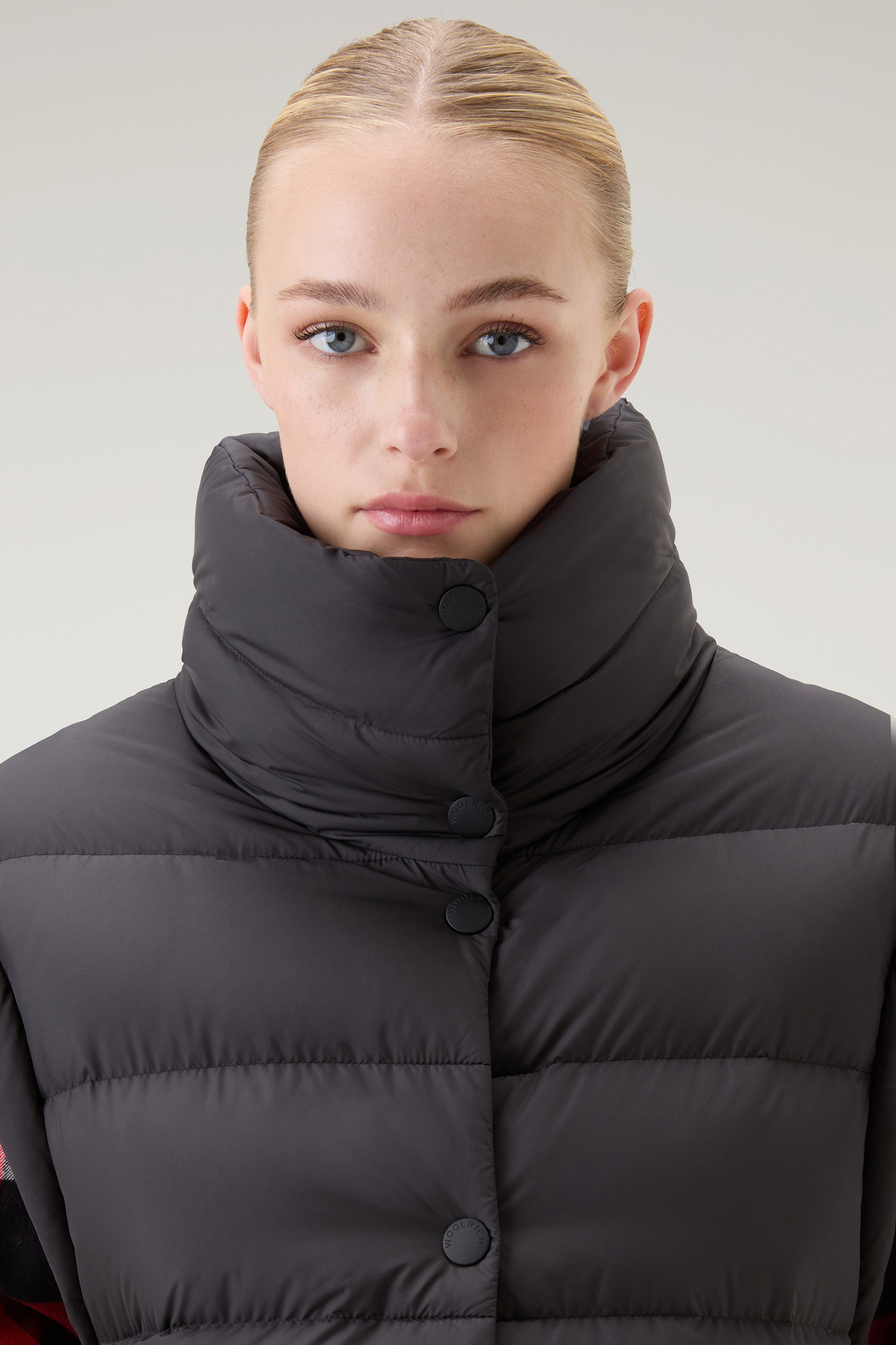 Long Quilted Microfiber Ellis Vest Black photo 4 | Woolrich