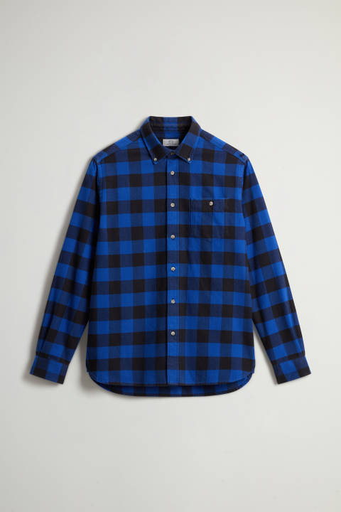 Traditional Flannel Check Shirt Blue photo 2 | Woolrich
