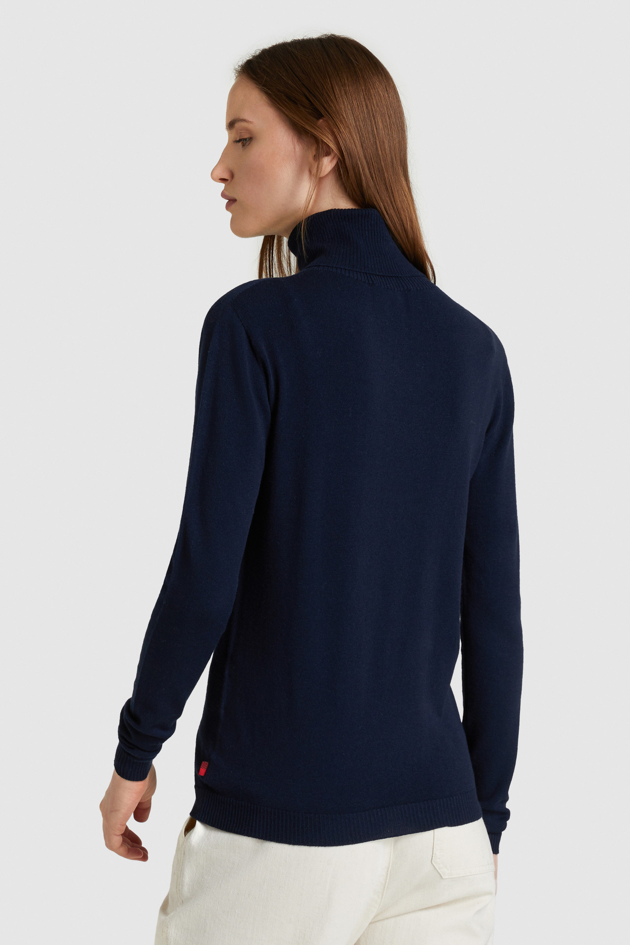 Maglione In Lana Stretch A Collo Alto