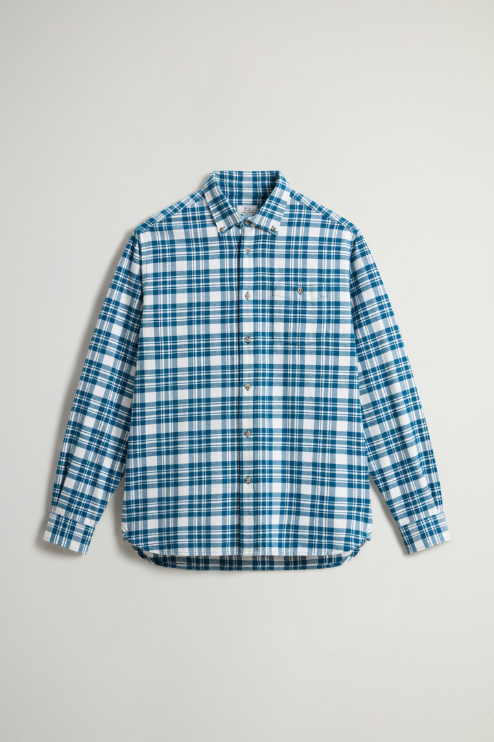 Traditional Flannel Check Shirt Blue photo 5 | Woolrich