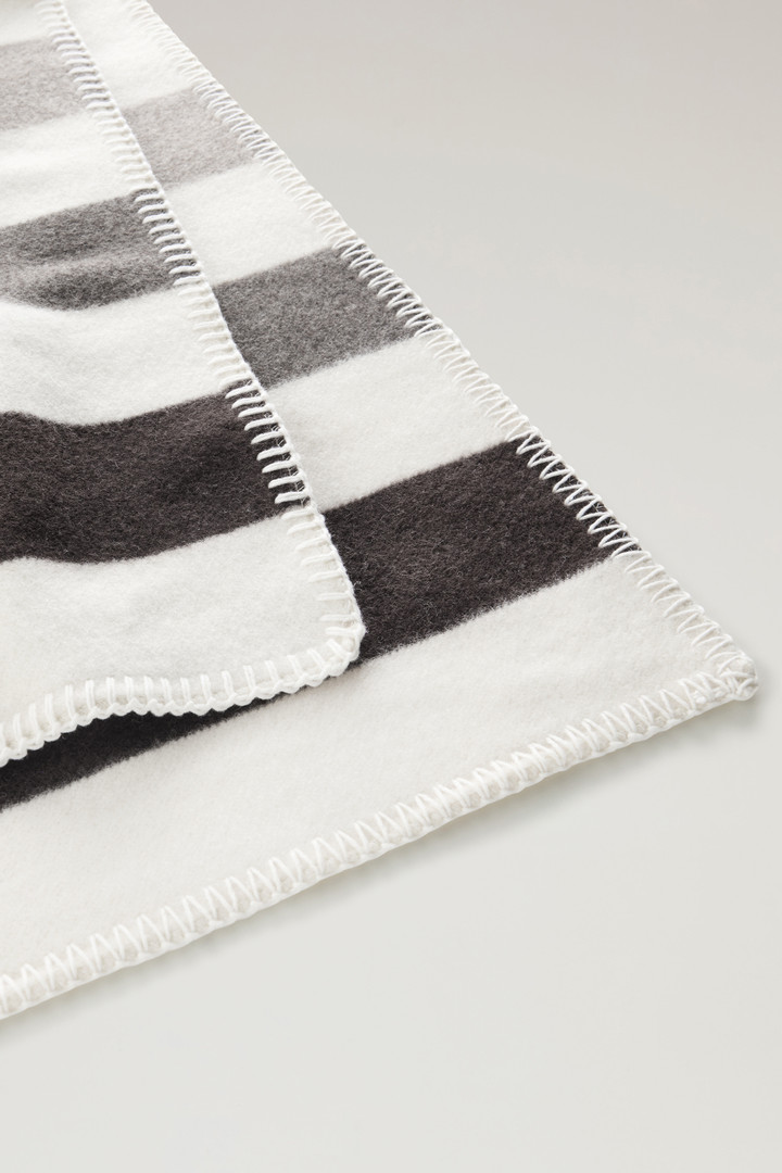 Striped Wool Blend Blanket White photo 3 | Woolrich