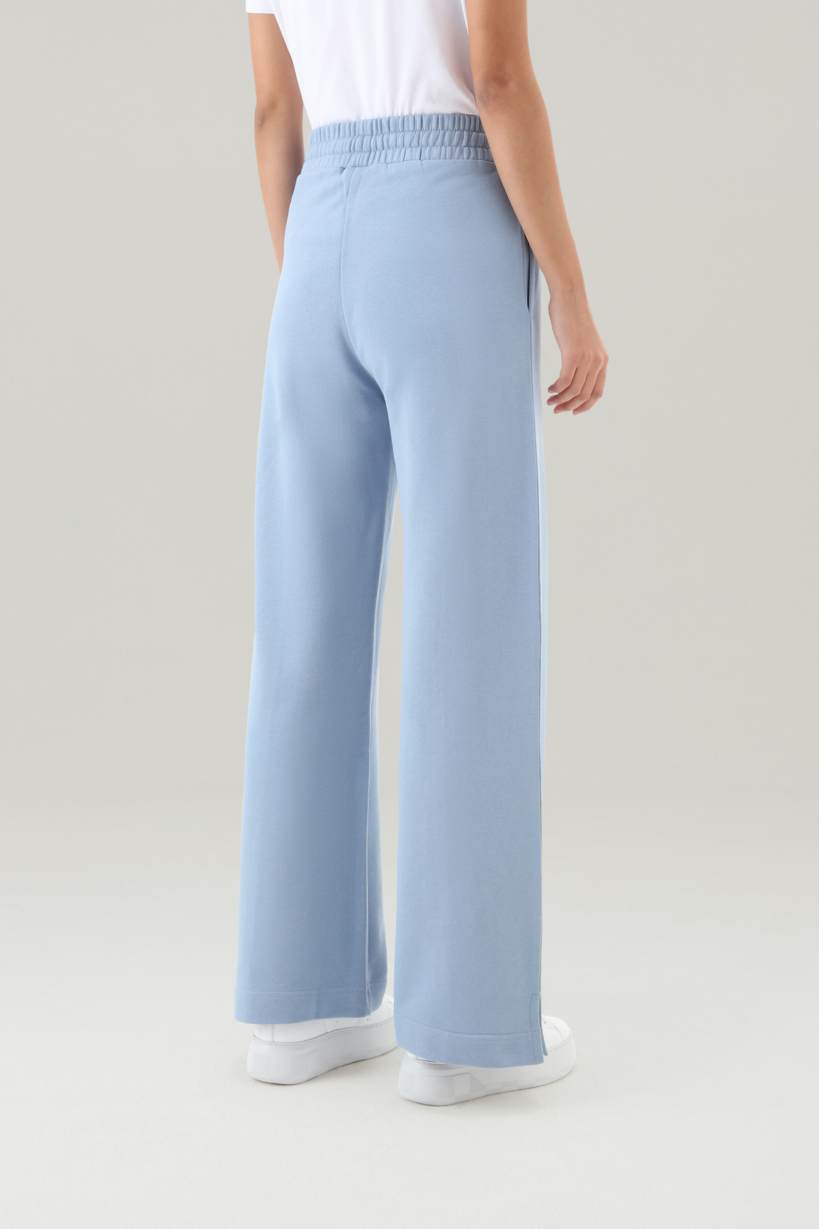 Wide Leg Sweatpants in Pure Cotton Blue photo 3 | Woolrich