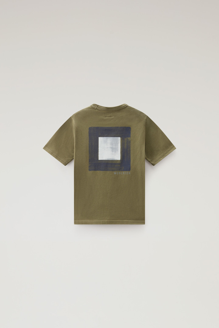 BACK GRAPHIC T-SHIRT Green photo 2 | Woolrich