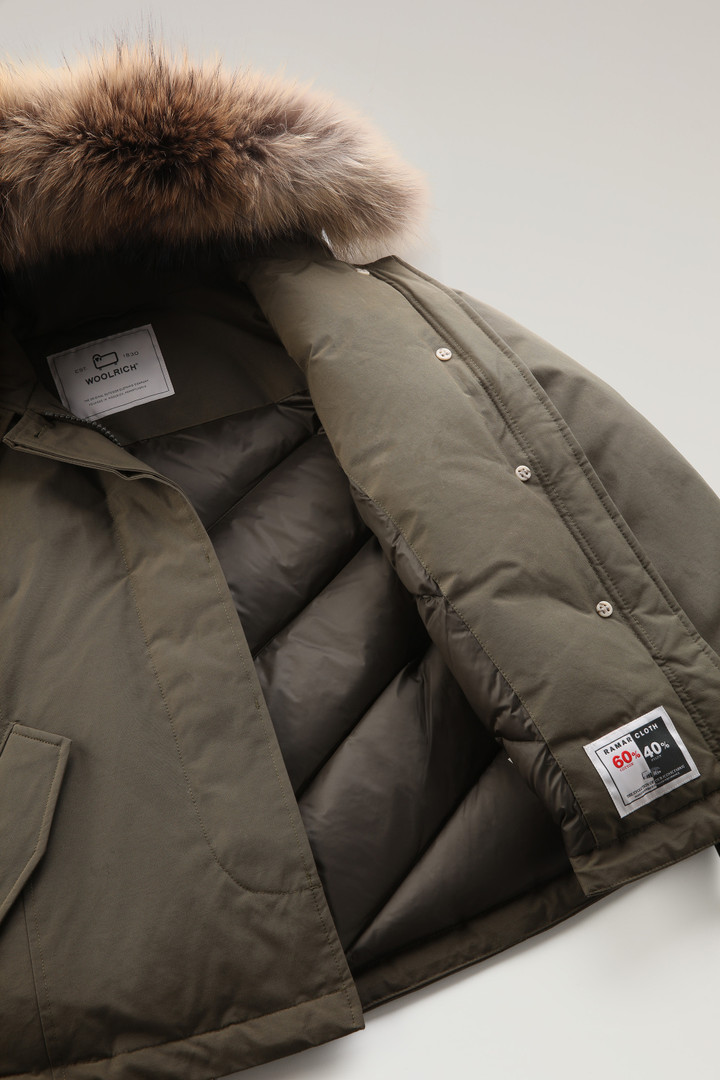 Short Arctic Parka in Ramar Cloth with Detachable Fur Green photo 6 | Woolrich