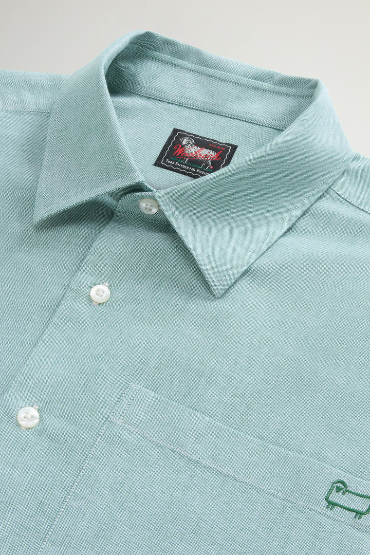 Pure Cotton Oxford Shirt by Todd Snyder Green photo 6 | Woolrich