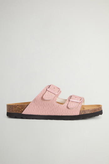 Sandals in Printed Leather with Buckles Pink photo 1 | Woolrich