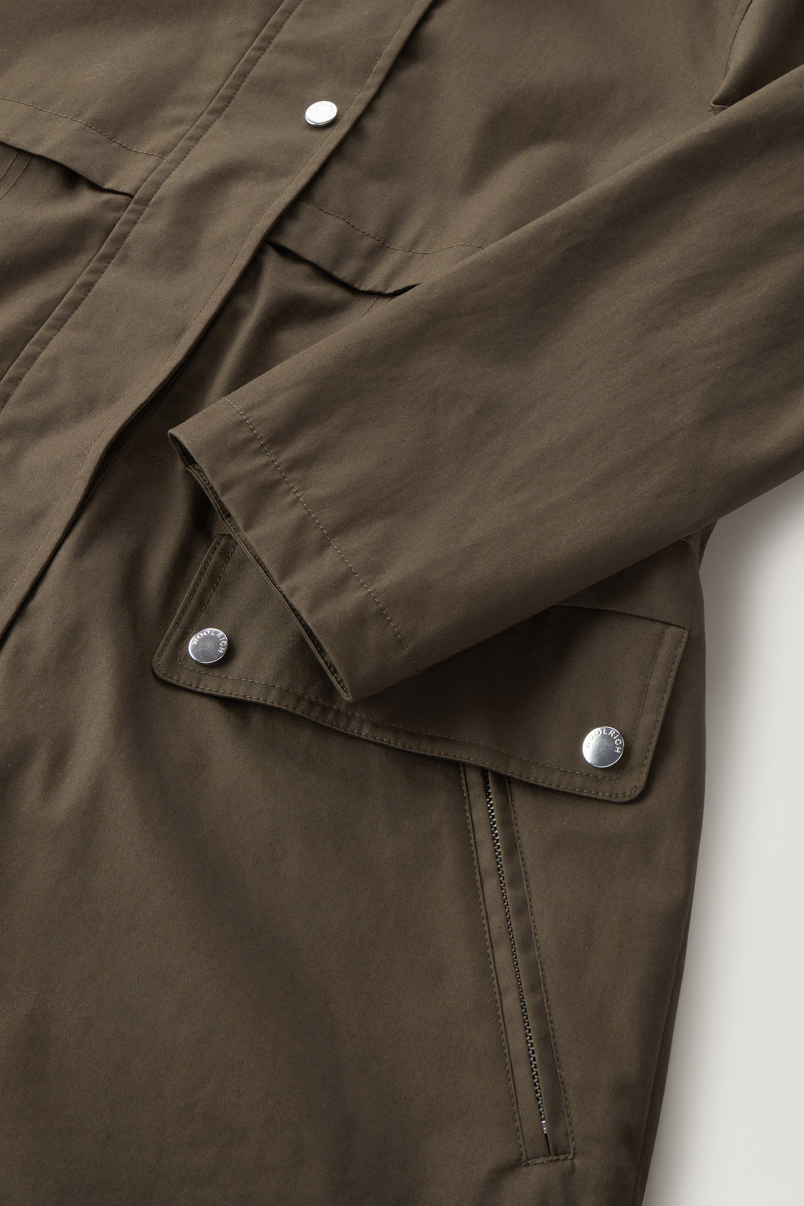 Havice Summer Parka in Pure Cotton Green photo 8 | Woolrich