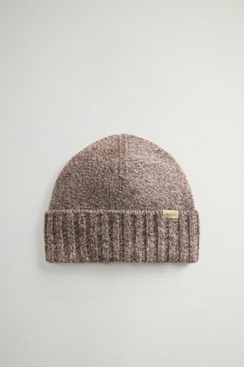 Berretto in pura lana mouliné Marrone | Woolrich