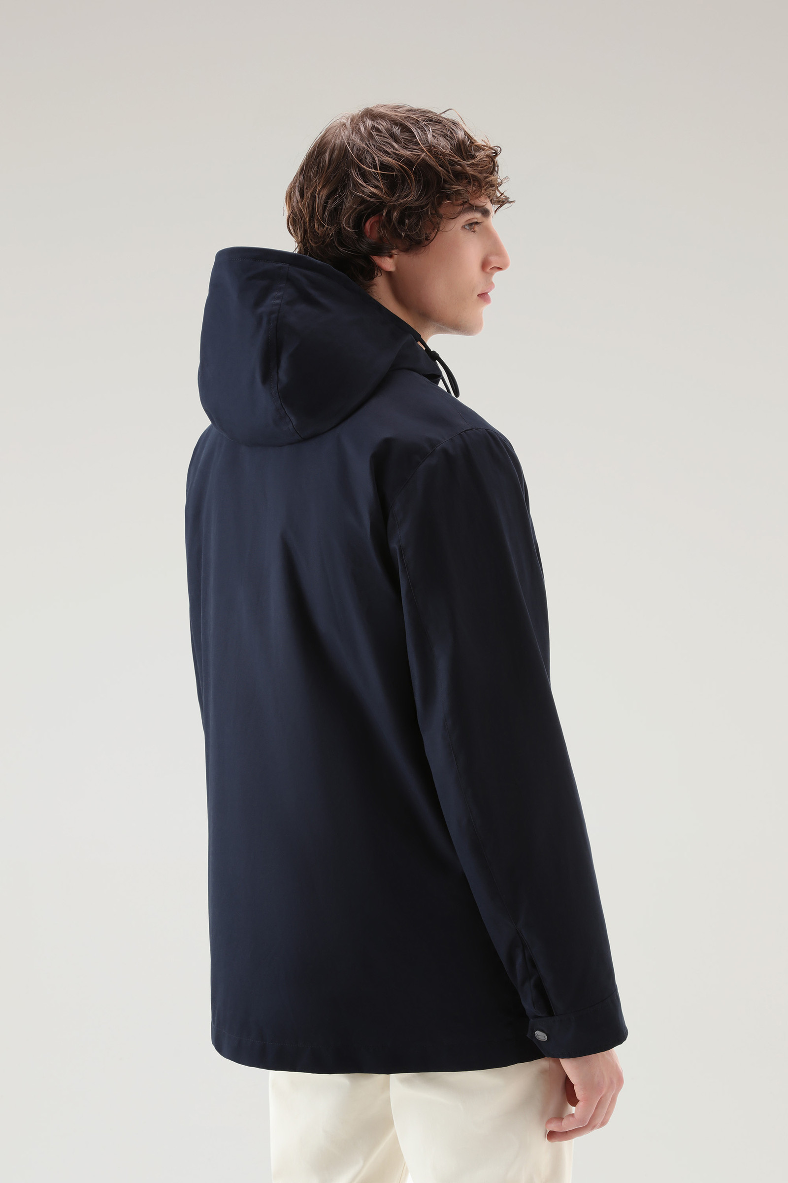Veste Mountain 3 en 1 en coton Soft Byrd avec gilet matelassé amovible bleu photo 3 | Woolrich