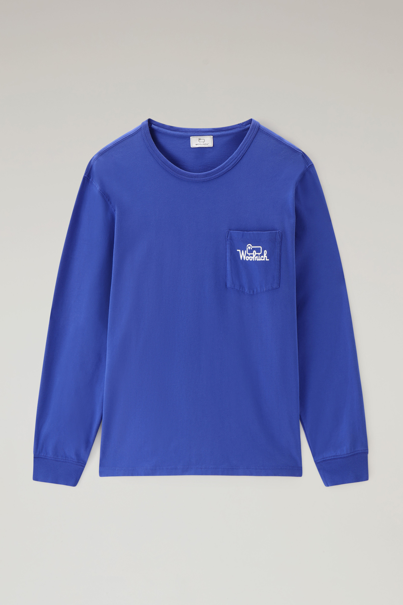 Cotton foundation T-shirt met lange mouwen blauw photo 5 | Woolrich
