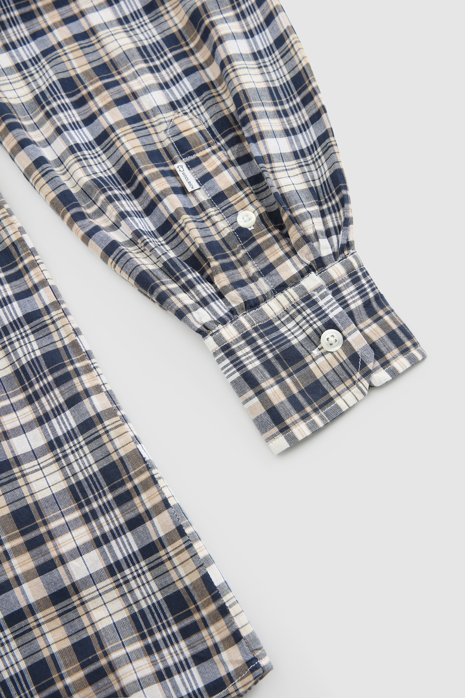 Cotton Shirt with Capped Sleeves Blue photo 6 | Woolrich