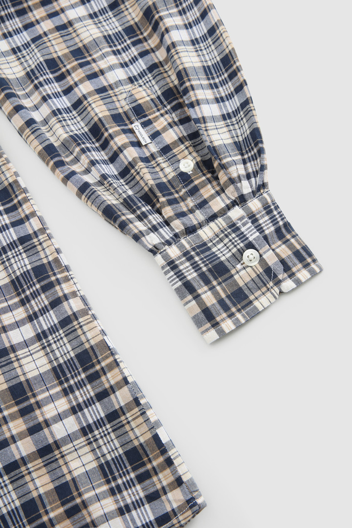 Cotton Shirt with Capped Sleeves Blue photo 6 | Woolrich
