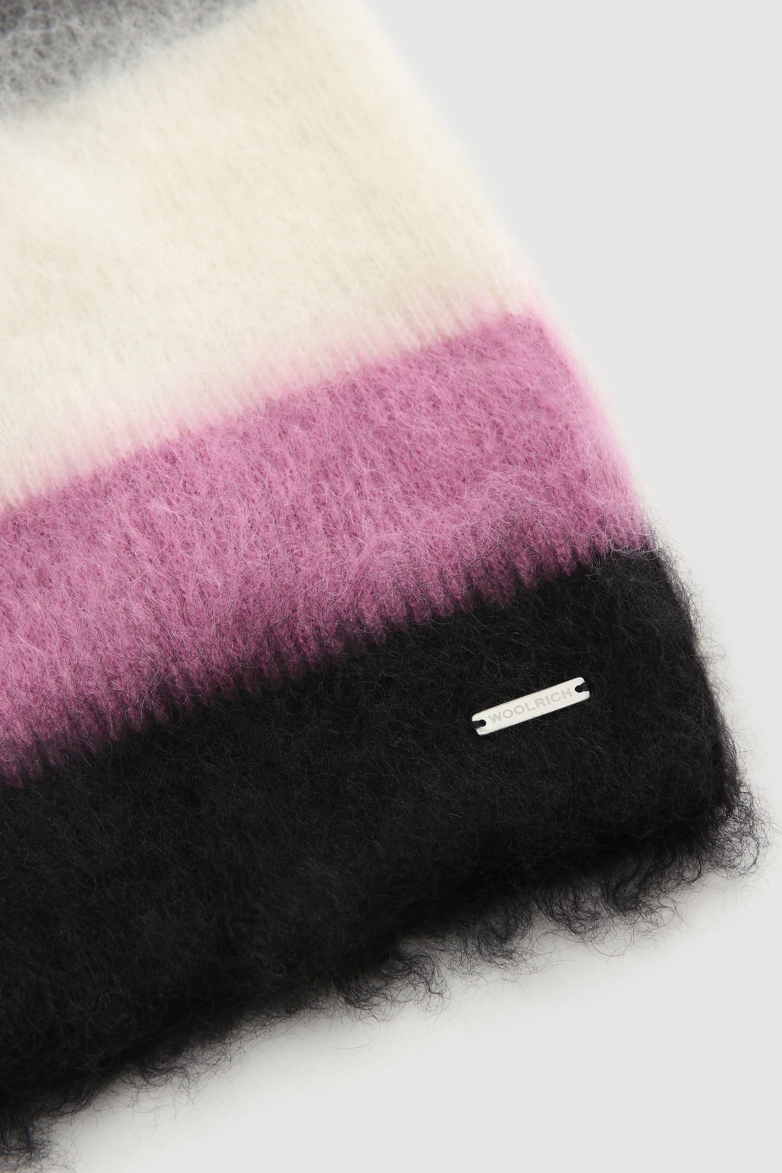 Wool and Mohair Blend Striped Hat Violet photo 2 | Woolrich