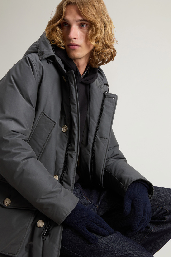 Arctic Parka in Ramar Cloth with Detachable Fur Trim Gray photo 4 | Woolrich