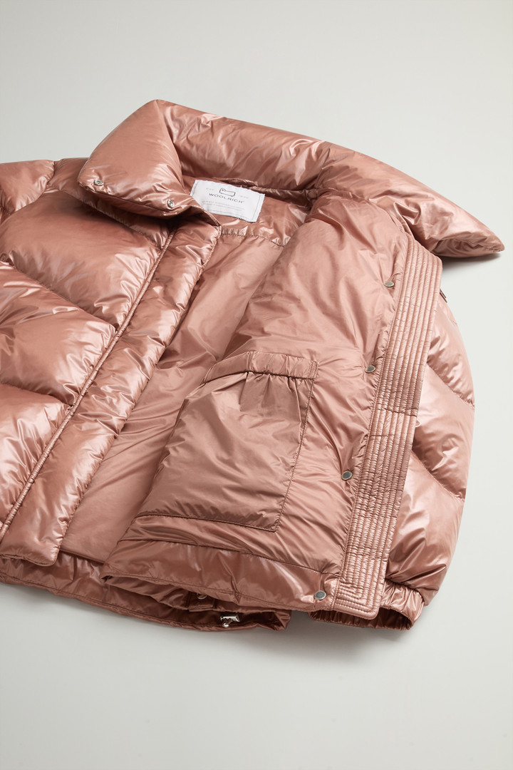 Aliquippa Down Jacket in Glossy Nylon Brown photo 10 | Woolrich