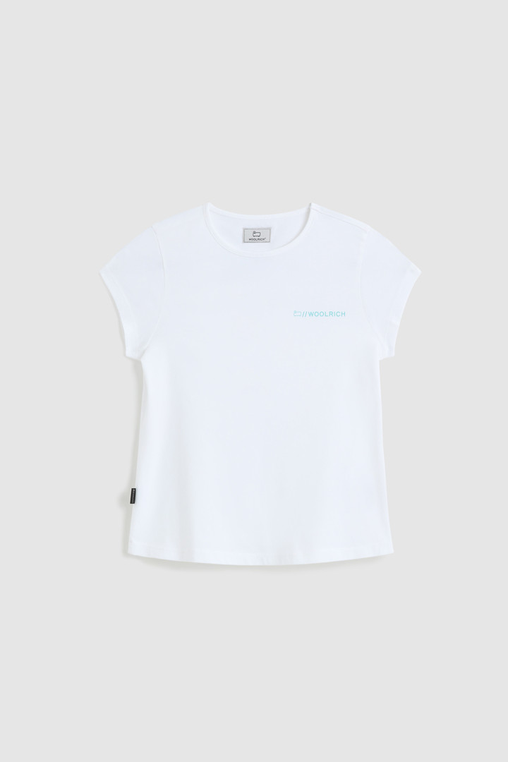 T-shirt avec logo imprimé pour fille blanc | Woolrich