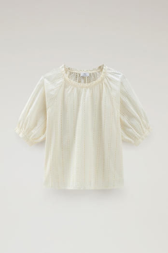 Embroidered Blouse in Pure Cotton White | Woolrich