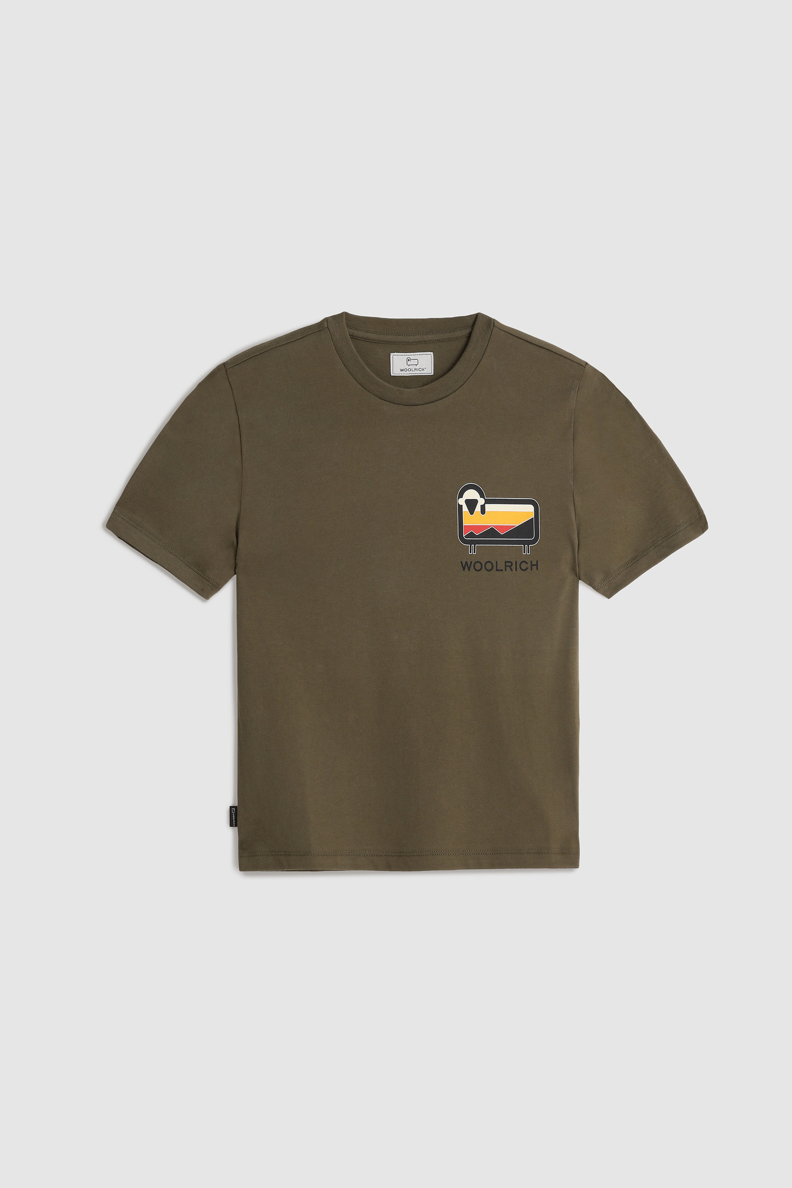 T-Shirt mit Schaf-Logo für Jungen Grün | Woolrich