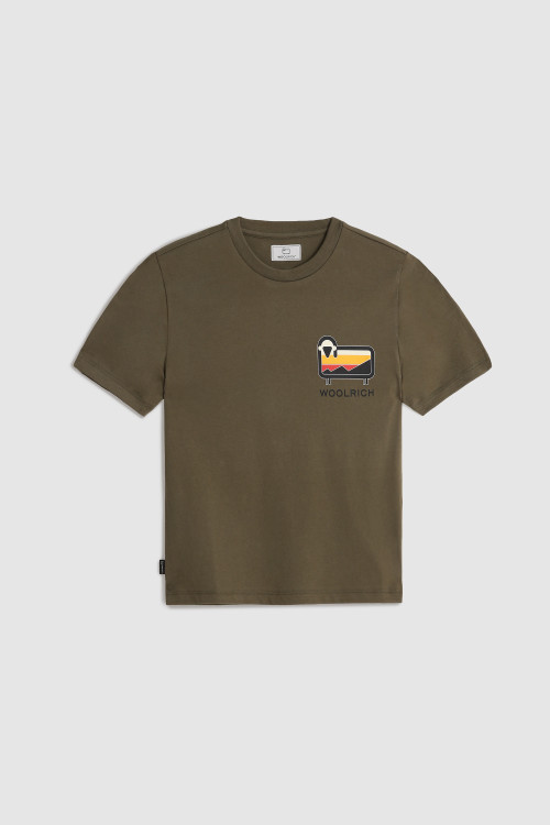 Camiseta con el logotipo de la oveja para niño verde | Woolrich