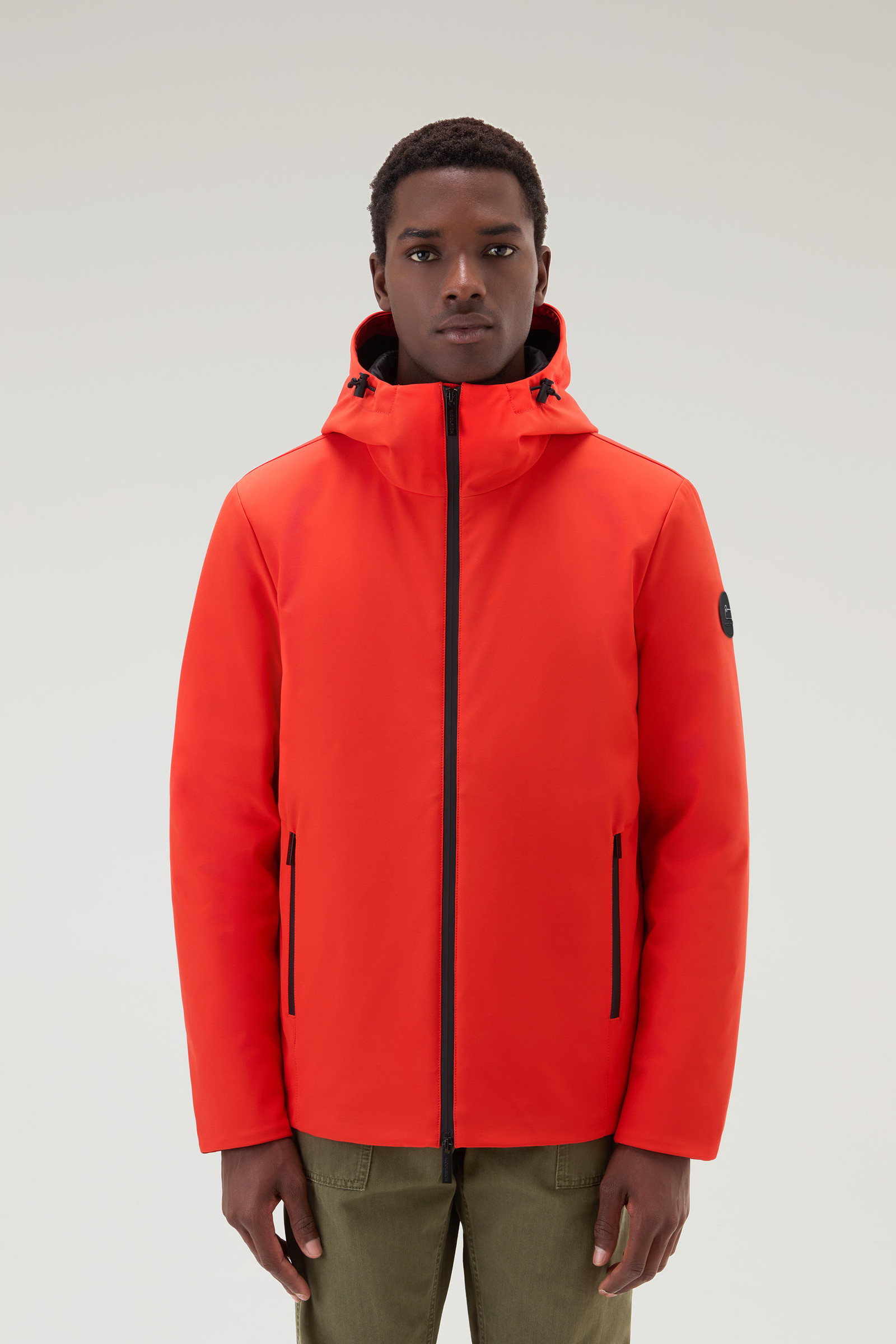 Pacific Jacket in Tech Softshell Orange | Woolrich USA