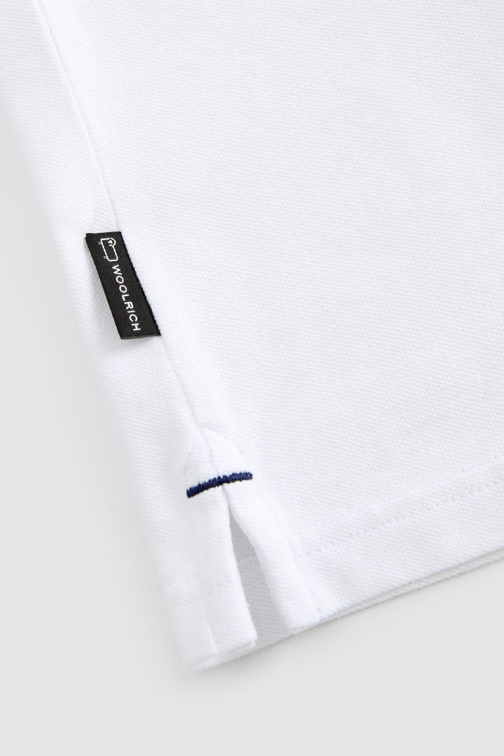 Monterey Polo Shirt in Stretch Cotton Piquet White photo 6 | Woolrich