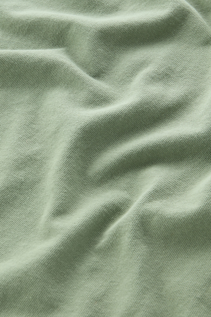 T-Shirt aus reiner Baumwolle mit Text Grün photo 7 | Woolrich
