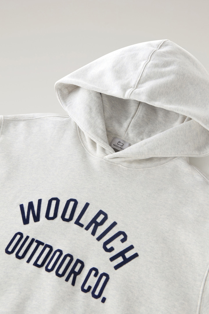 Hoodie in Pure Cotton Gray photo 6 | Woolrich