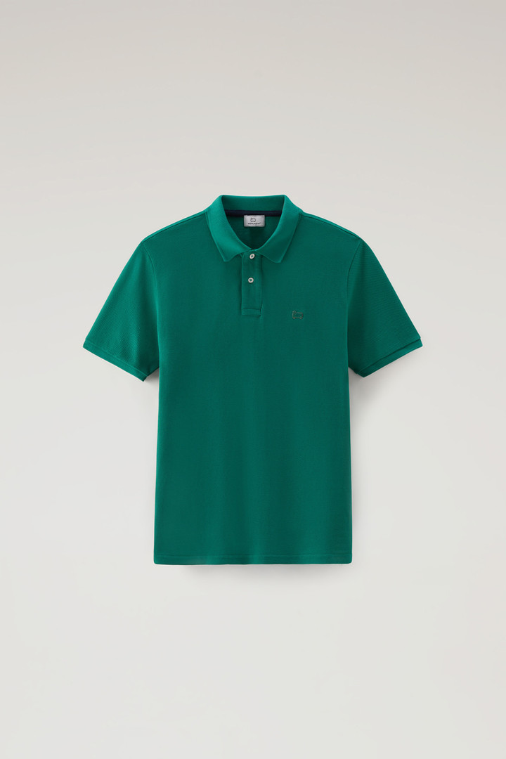 Polo Shirt in Pure Cotton Piquet Green photo 1 | Woolrich