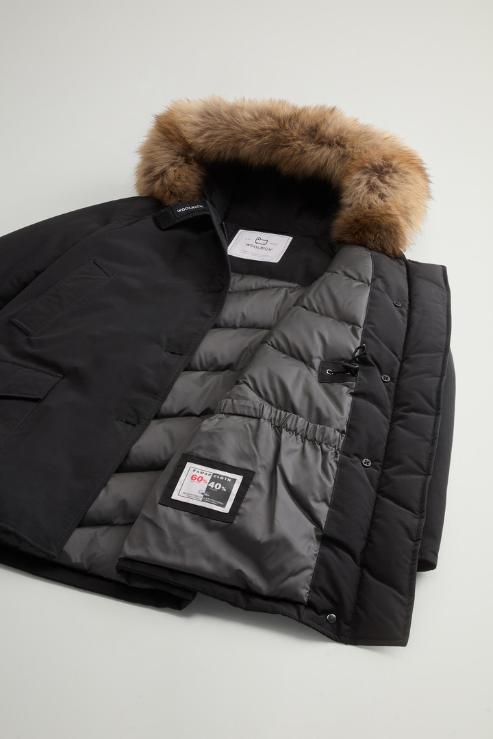 Arctic Parka in Ramar Cloth with Four Pockets and Detachable Fur Black photo 10 | Woolrich