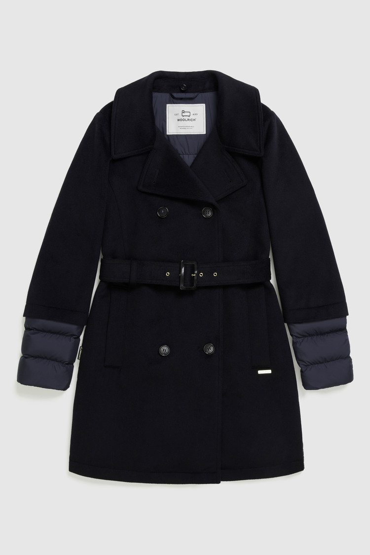 Kuna trench coat in Italian wool blend with belt