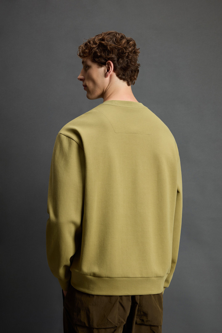 Rundhalssweatshirt aus einer Mischung aus Baumwolle in Interlockqualität und Nylon by Todd Snyder Grün photo 3 | Woolrich