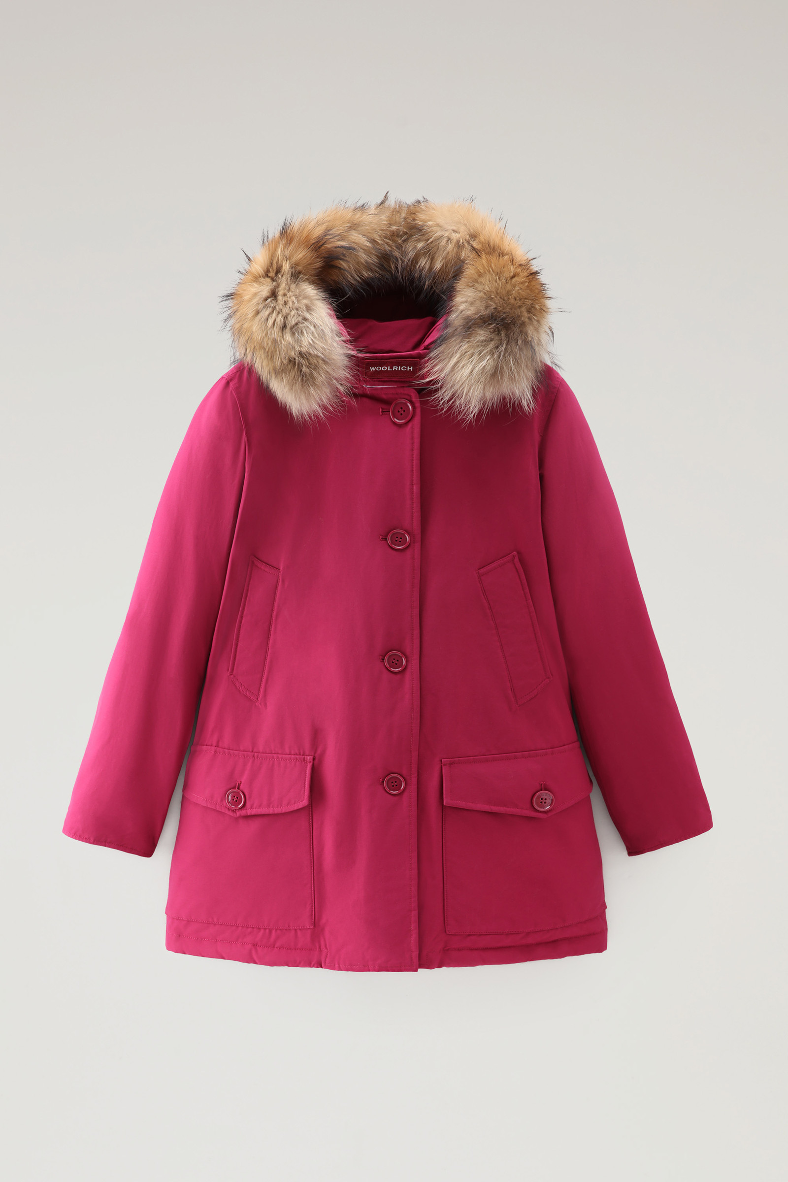 Tegenstrijdigheid natuurkundige hop Women's Arctic Parka in Ramar Cloth with Four Pockets and Detachable Fur  Trim Red | Woolrich SK