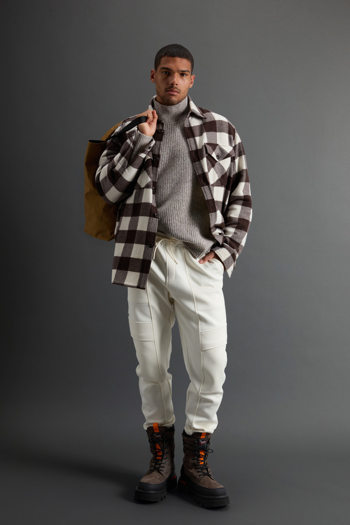 Check Overshirt in Pure Cashmere by Todd Snyder Brown photo 2 | Woolrich