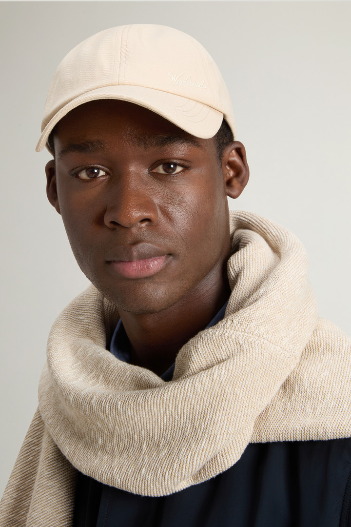 Cotton Twill Cap with Embroidered Logo Beige photo 4 | Woolrich