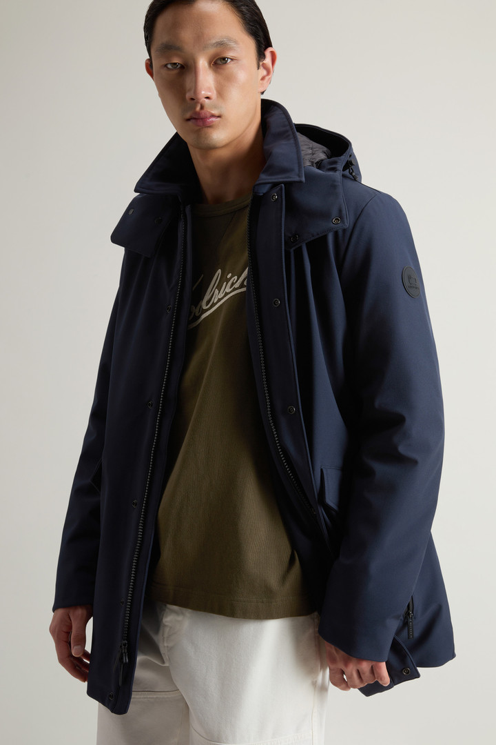 Barrow Mac Coat in Tech Softshell Blue photo 4 | Woolrich