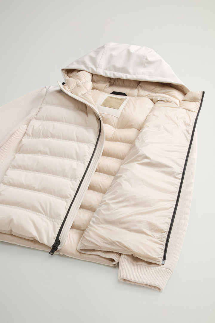 Bering Hybrid Jacket in Stretch Nylon with Matte Finish White photo 10 | Woolrich