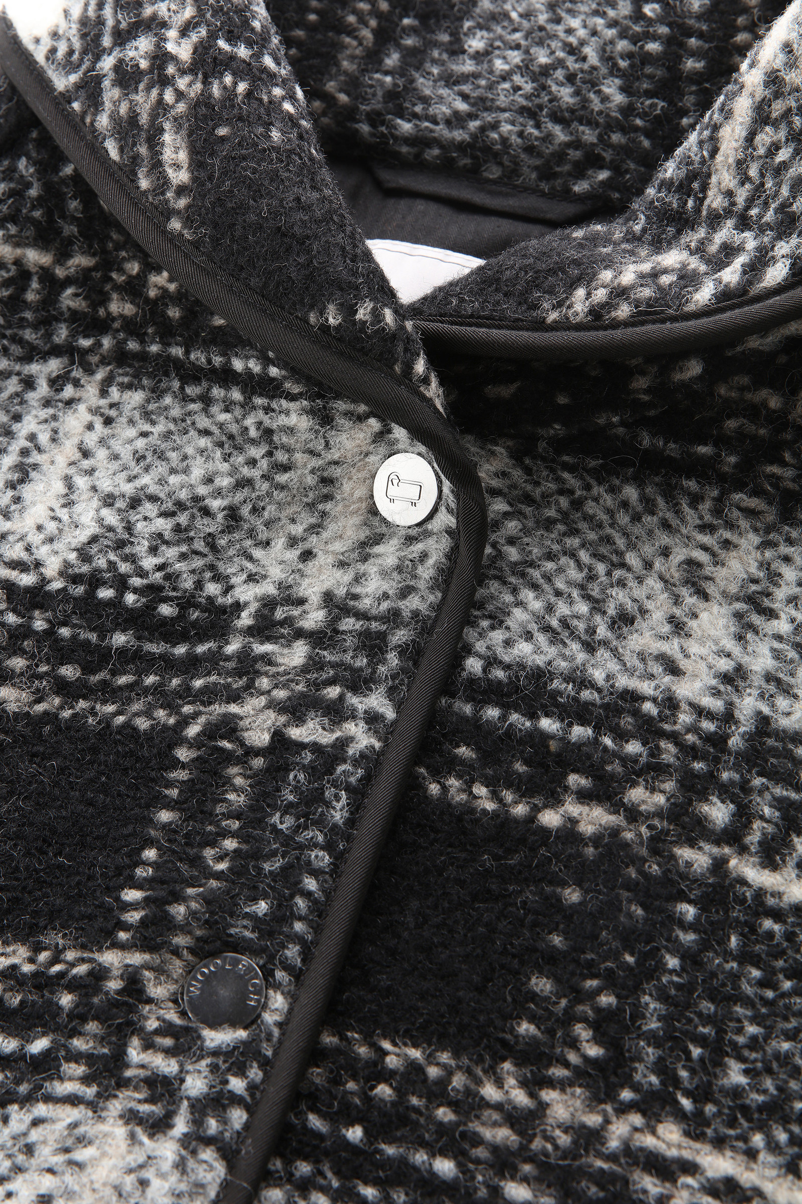 Gentry wollen blend bomberjack met ruitpatroon Zwart photo 7 | Woolrich