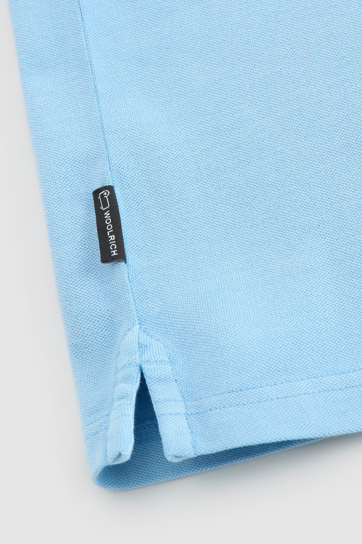 Polo Mackinack en piqué de coton teint en pièce bleu photo 6 | Woolrich