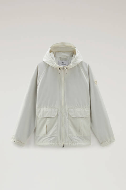 Cruiser Jacket in Ramar Cloth with Hood White photo 2 | Woolrich