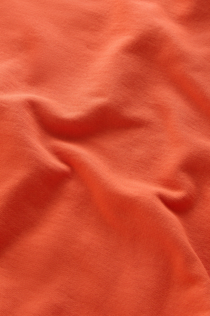Sweat-shirt en pur coton à capuche et logo brodé Orange photo 8 | Woolrich