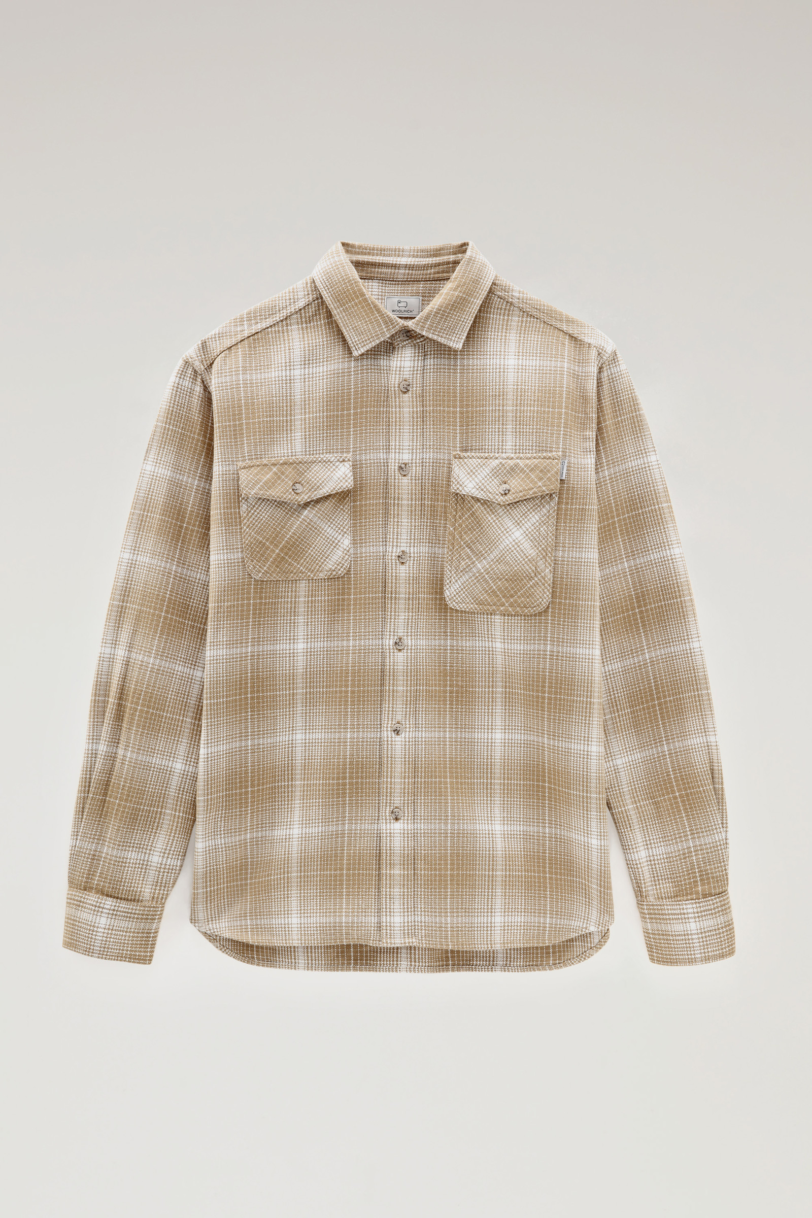 Men's Cruiser Flannel Check Shirt Beige | Woolrich USA