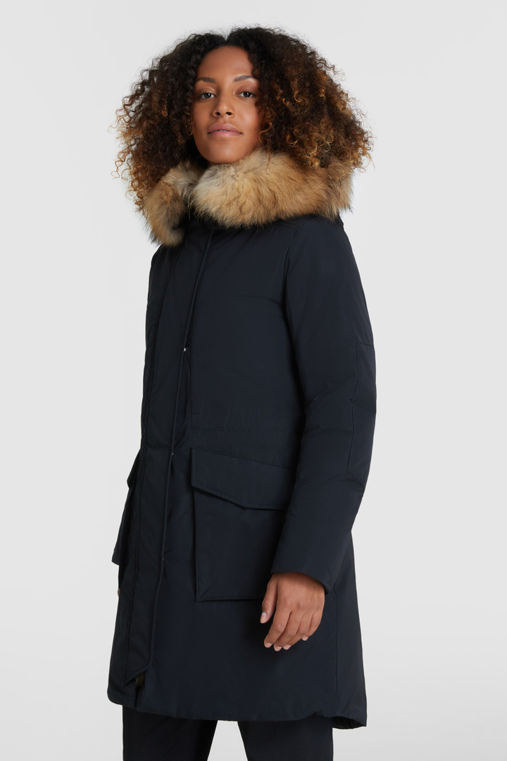 Parka Military con piel de mapache